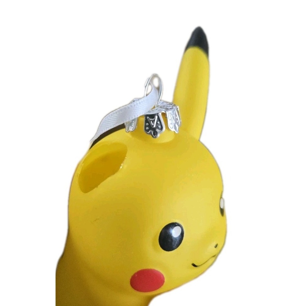 Lot Of 3 Hallmark Ornament Blown Glass Pokemon Pikachu Christmas‎ Tree - Picture 4 of 6